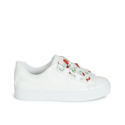 BASKETS ANDRÉ FEMME SOLANGE CUIR BLANC